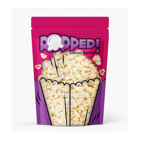 Lets make a POPPIN' popcorn bag design! Design by • ArsyaCreativisia •