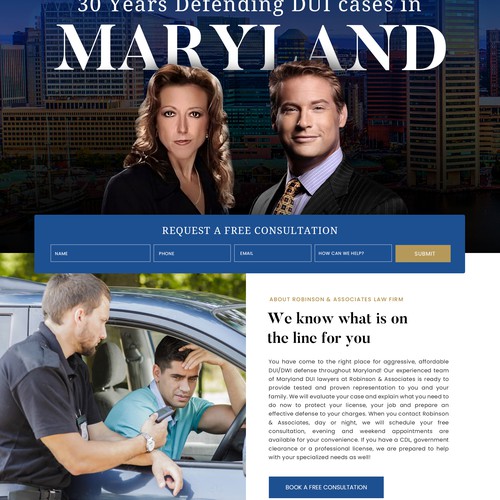 DUI Lawyer Landing Page Design by LarnDesigns