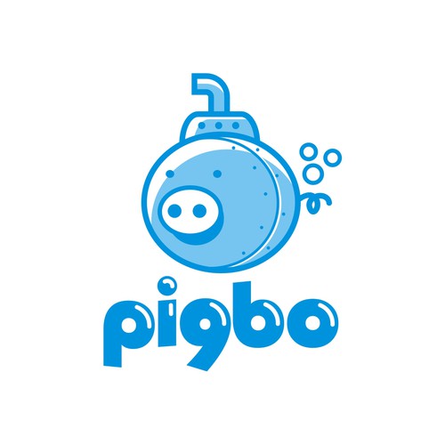 Design funny & minimal logo for 'pigbo' game studio with pig and sub-marine Design by Warnaihari