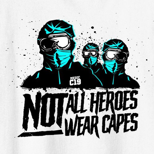 Anti Hero Shirt design - Not All Heroes Wear Capes Design by Dondies goura