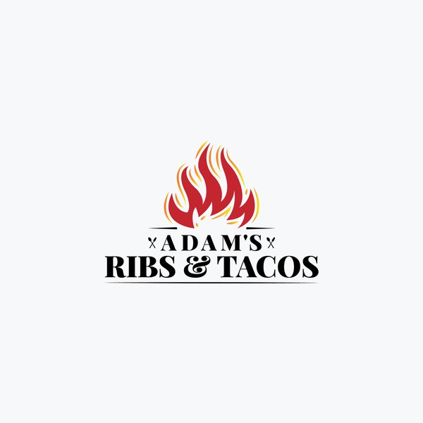 Design by RV™ titled "'Adam's Ribs & Tacos' Logo Design Concept"