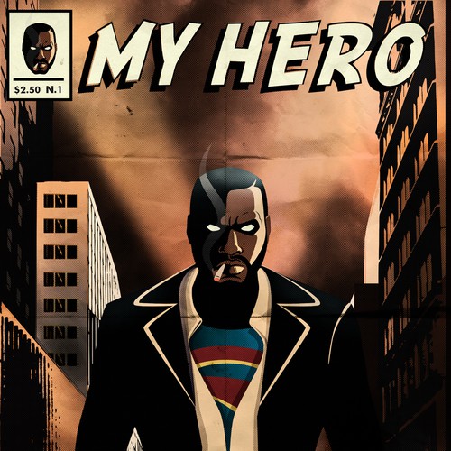 Create a Superhero graphic novel cover for a dramatic novel Design by Vuk N.