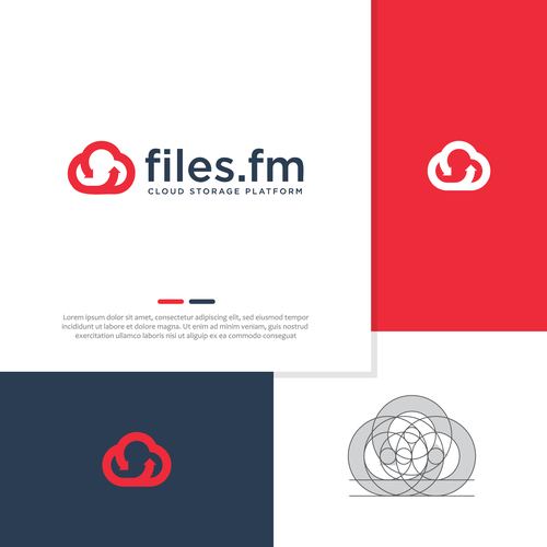 Files.fm logo and brand refresh for cloud storage platform Design by Saber Design