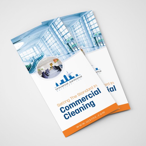 Brochure for an established commercial cleaning business Design by Ali Mag.