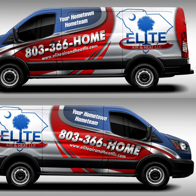 Vehicle Wrap for new HVAC company in SC Car, truck or van wrap contest