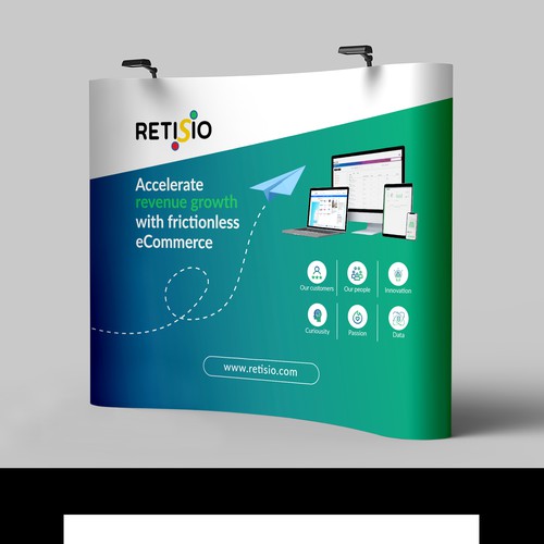 Design a fantastic tradeshow booth for enterprise SaaS company / eCommerce platform Design by dezignedge*