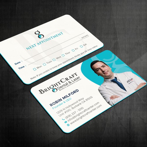 Modern Dental and Medical SPA business card Design réalisé par Felix SH