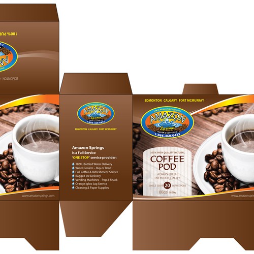 Designs Amazon Springs Water Co. Ltd. Looking for Coffee Packaging