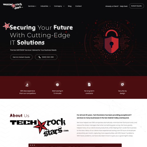 Cutting-Edge Website Design for Premier MSP/MSSP - Tech Rockstars, Inc Design by ⚡️unbox.style⚡️