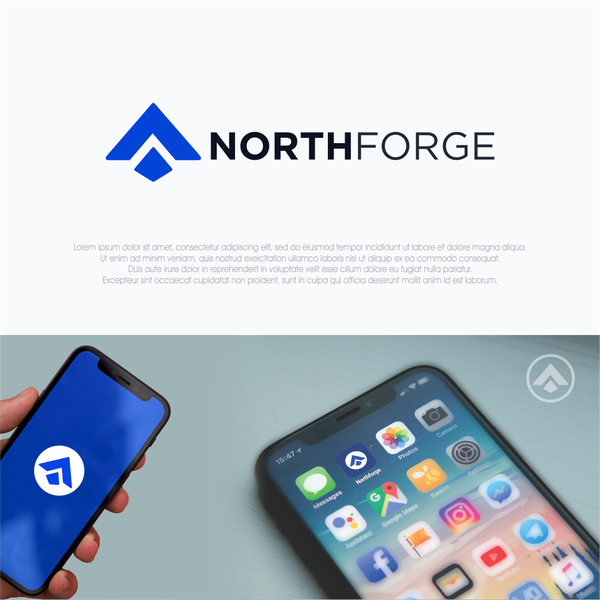 Design by Koela titled "Bold and modern logo design for NorthForge"