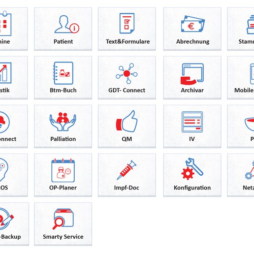 Create 22 software icons for medical software Design by artsemafey