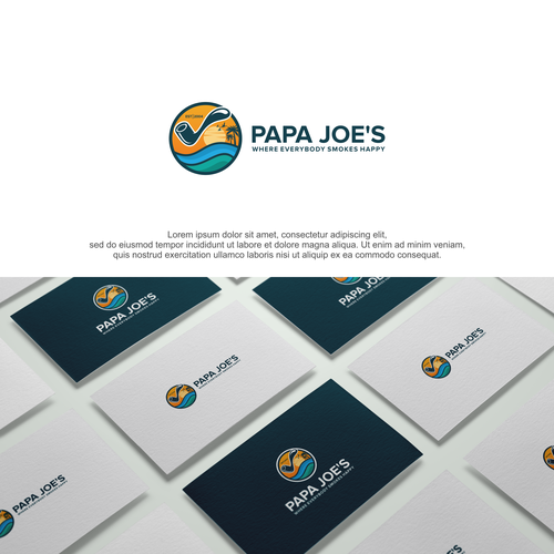 Papa Joe's – A new logo for retail store chain (smoke shops) Design by BALAKOSA std