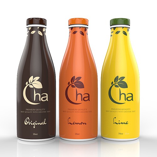 New product label wanted for cha brand thai tea drink Product