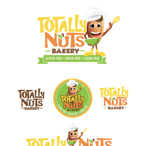 Create the next logo for totally nuts bakery