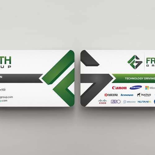 New High Tech Business Cards for High Tech Company Diseño de Fachri Iffat