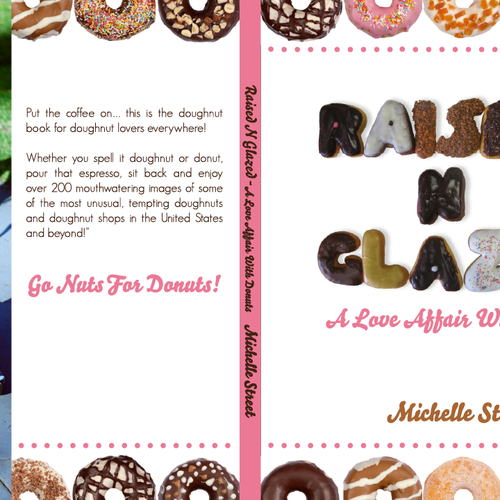 book or magazine cover for RAISED N GLAZED, a book about Donuts by Donut Wagon Press Ontwerp door EnikoDeak