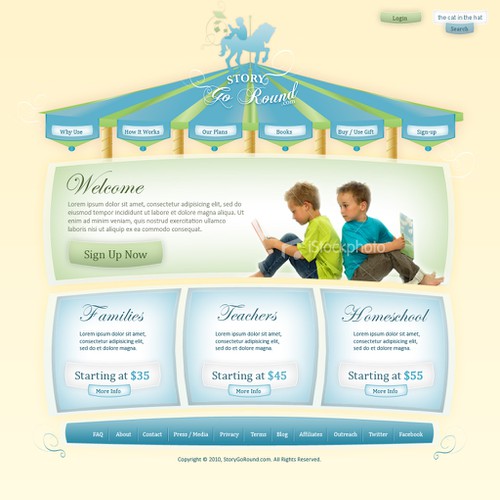 Creative Web Design for Start Up Children's Book Company Ontwerp door ZadinDesign