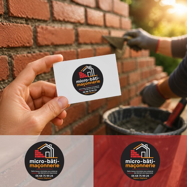 Design by artefacti titled "Circular masonry & home services badge"