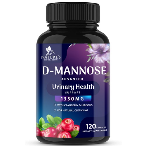 Colorful D-Mannose Design Needed for Nature's Nutrition Design by R O S H I N