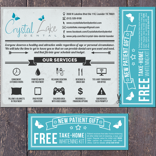 Rustic Dental Office Flyer Design by Bence Balaton