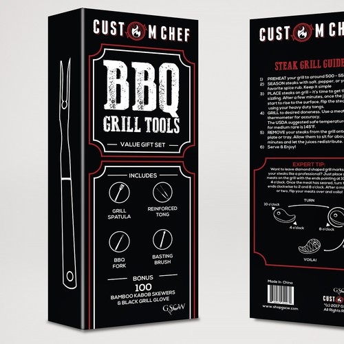 Custom BBQ Grill Tools Package - New Brand. Your help needed! Design réalisé par studio02