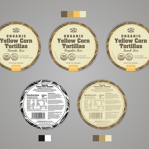 Create a new label for our natural tortillas Diseño de VEBO