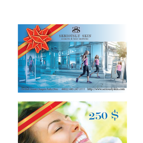 Holiday gift card design for a Cosmetic Medicine practice Design by bjanka175