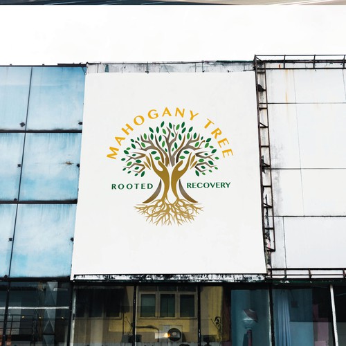 Mahogany Tree, Rooted Recovery.  Grow into new life! Design by TaSereda