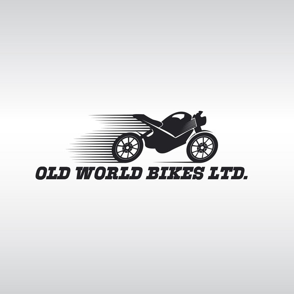 Design by Arty5 titled "Old World Bikes Ltd.  Vintage British motorcycle parts and service"