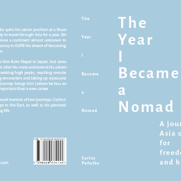 Creative cover for adventurous travel memoir: "The Year I Became a Nomad"
