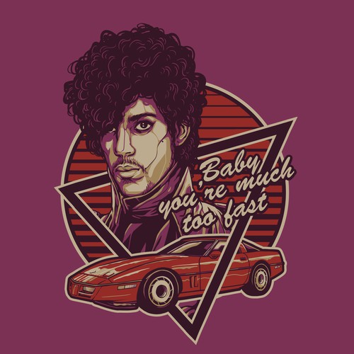 T-shirt with Prince Logo Design by wargalokal