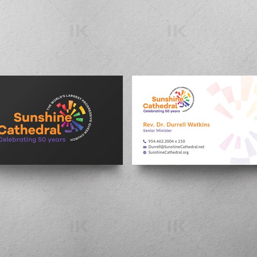 Business Card for Growing Progressing LGBTQ Church Design by IK_Designs
