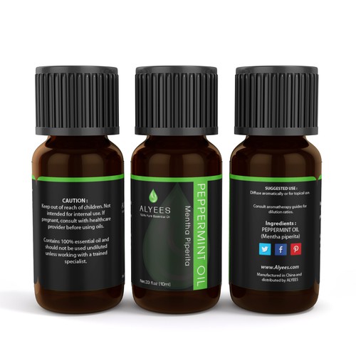 Essential oils wrap and bottle label | Product packaging contest