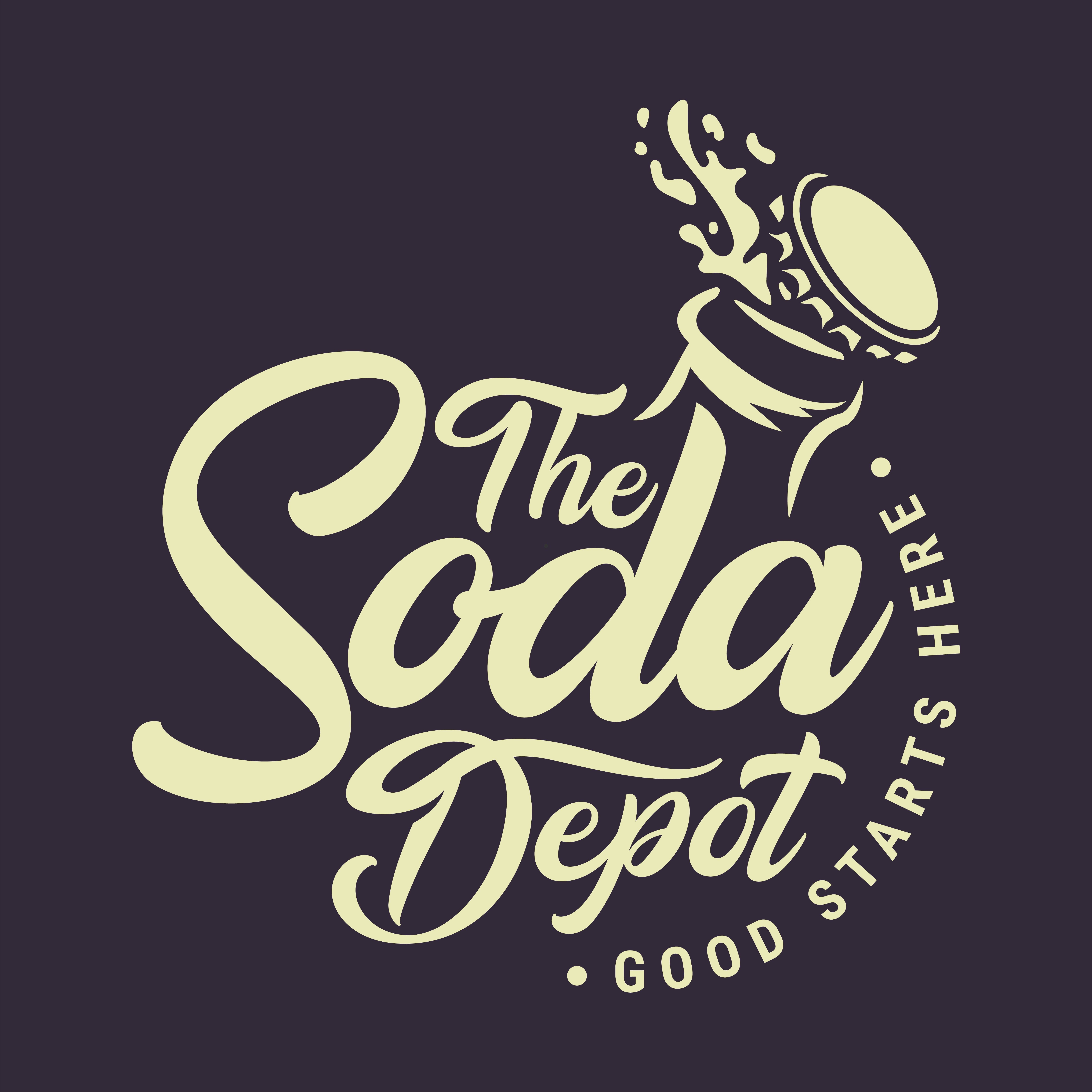 Soda logo with the title 'Logo design done for a Soda Depot'