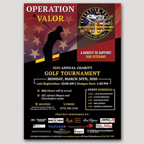 FLYER - Veteran's Charity Golf Tournament Design by Graph Webs