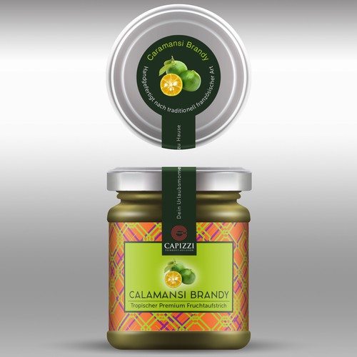 Label for exclusive fruit spreads made of tropical fruit Design by sarapaheylo