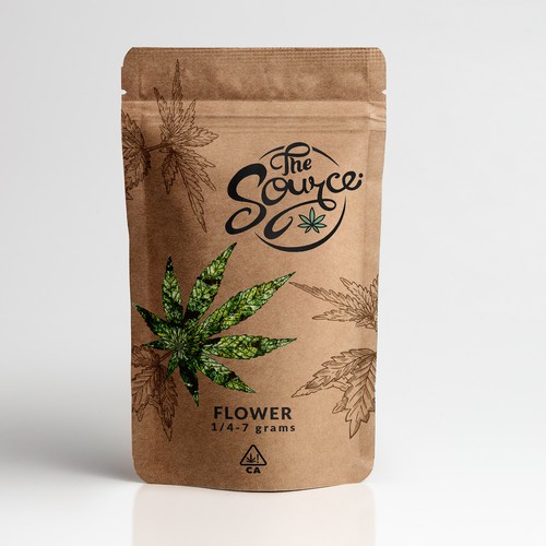 Cannabis Flower Bag Design Design by Sashkica