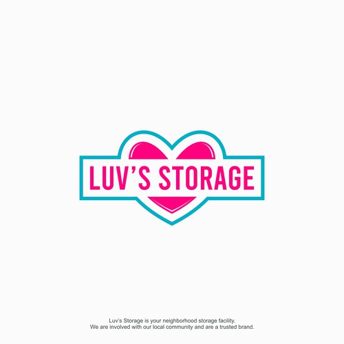 Luv’s Storage - modern logo with bright color Design by 3PM