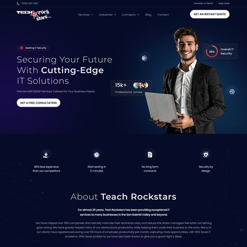 Cutting-Edge Website Design for Premier MSP/MSSP - Tech Rockstars, Inc Design by ⚡️unbox.style⚡️