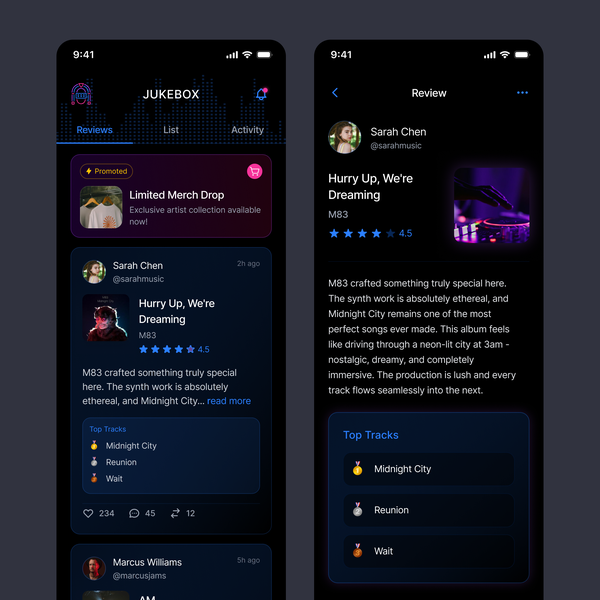 UI Concept for Jukebox