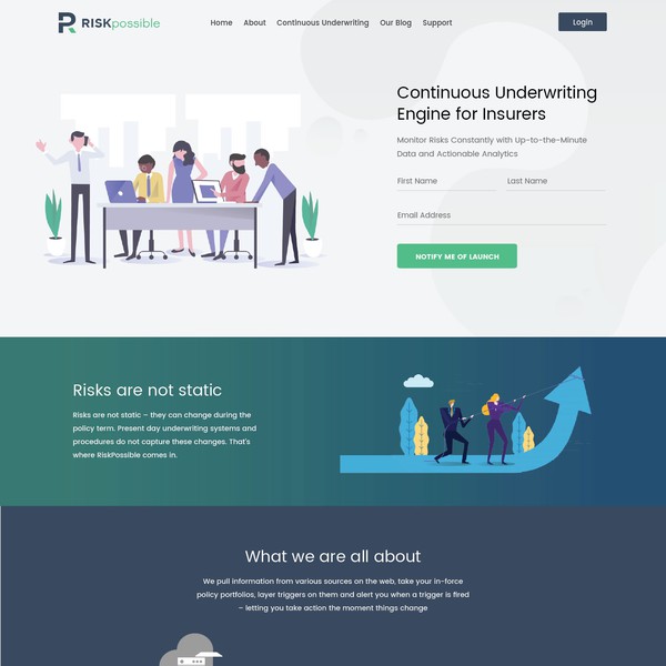 Web design for insurance-tech company