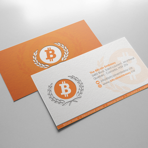business card for Bitcoin Embassy Business card contest