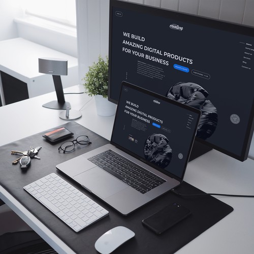 Take our software development website to the next level Design by Yurii Koltko