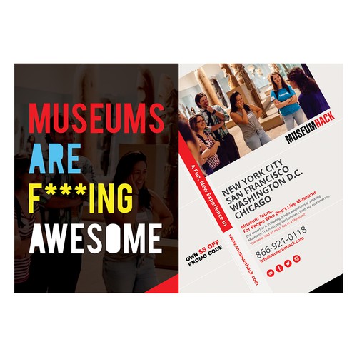 Design a postcard for a $2 million+ renegade museum tour company Ontwerp door FuturisticBug