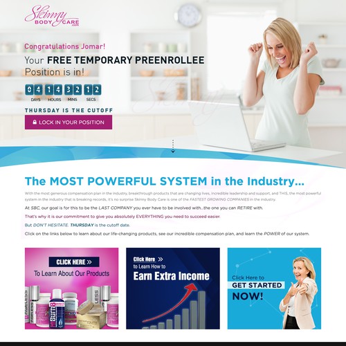 *** GUARANTEED PRIZE *** - New Website Template for MLM Company - NEW! Design by Jasmin_A