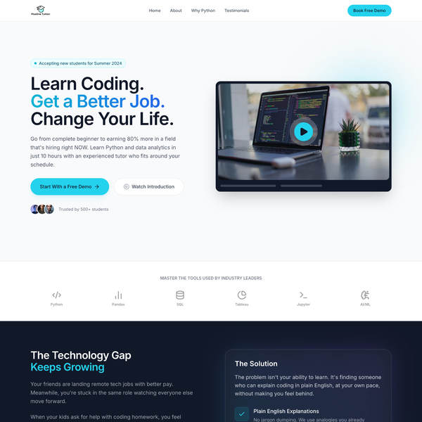 landing page