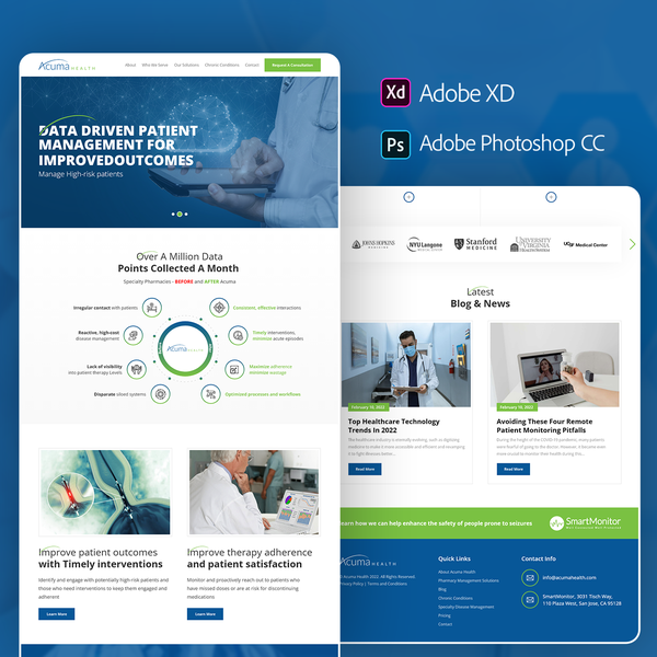 Design by PNFNetwork titled "AcumaHealth_web page design"