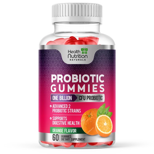 Healthy Probiotic Gummies Label needed for Health Nutrition Design by GayanMH