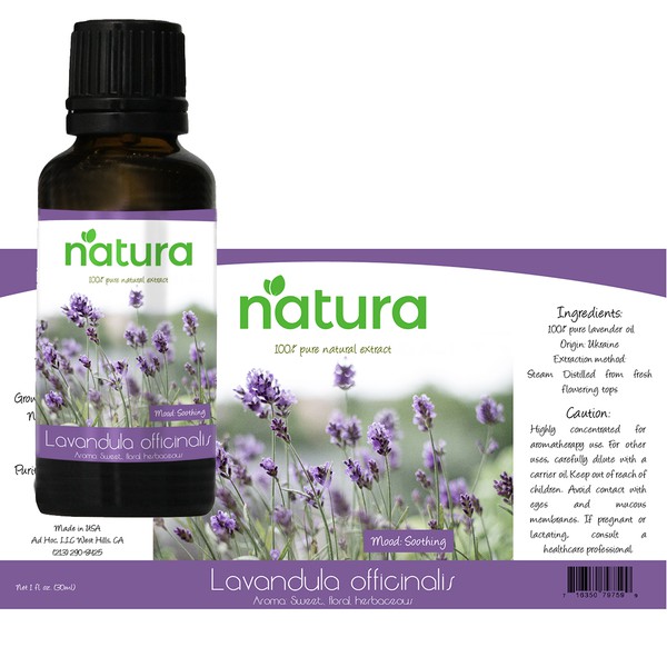 Product labels for essential oil 