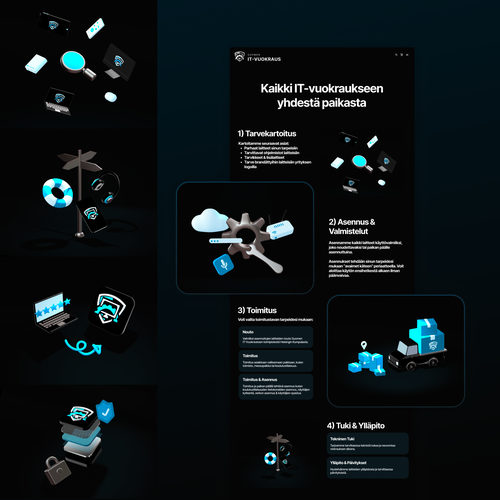 6 pictures of a process steps Design by Zuzze